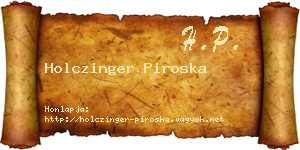 Holczinger Piroska névjegykártya