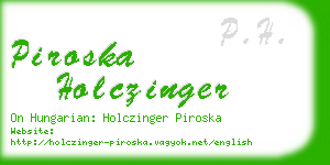 piroska holczinger business card